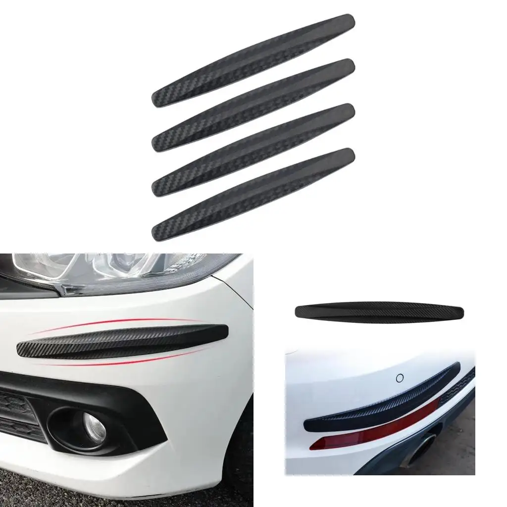 Car Door Protective Stickers Strips Carbon Fiber Look AntiCollision Protectors
