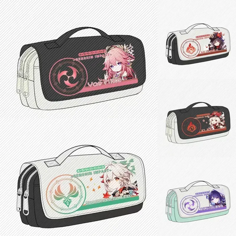 

Genshin Impact- Pencil case HUTAO Kaedehara Kazuha Yae Miko, student storage bag