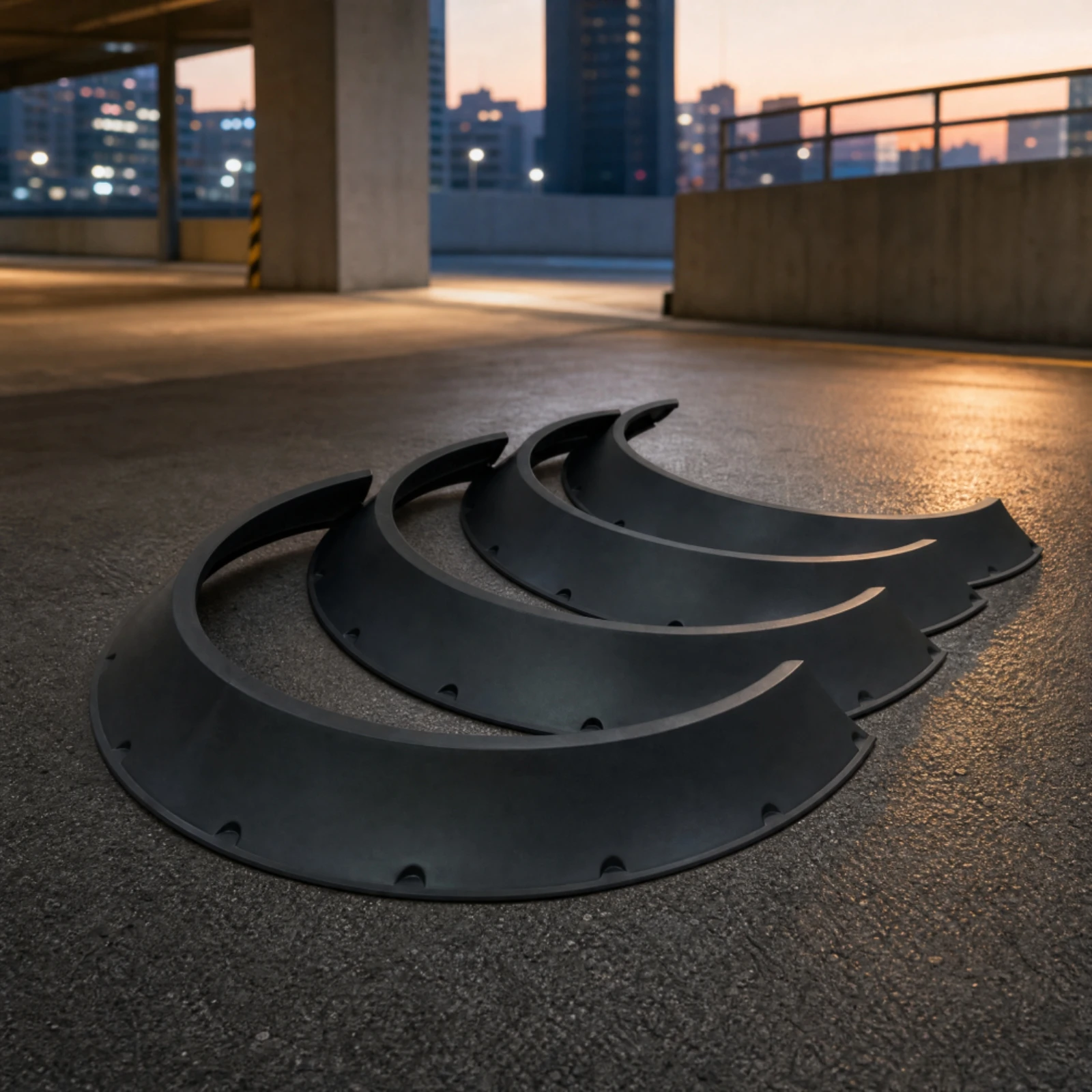 4 Pieces PP Plastic Wide-Body Wheel-Arch Quarter Panel DIY-Friendly Quarter Panel Flare Auto Accessory Robust