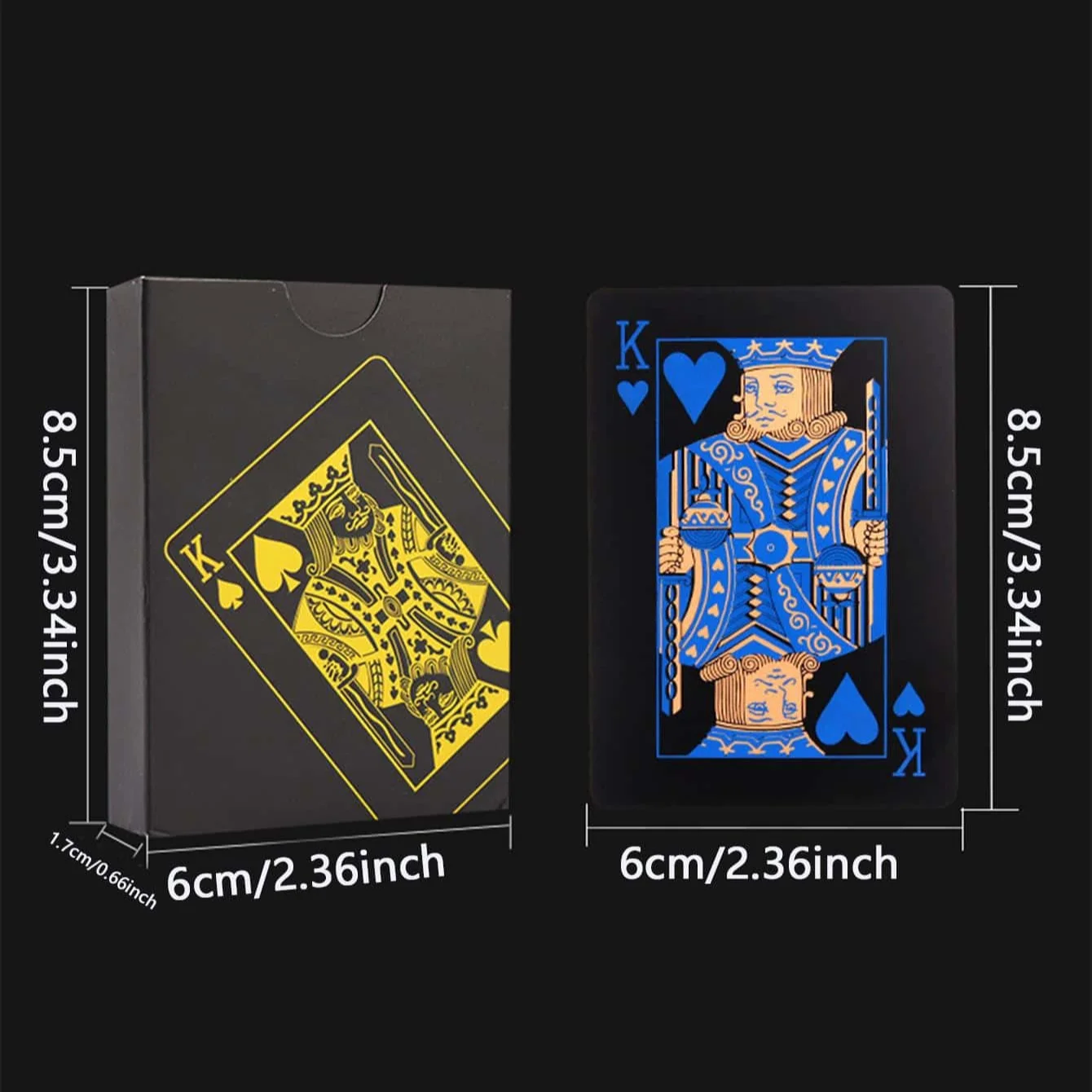 54pcs/set-Cardwaterproof Black Matte Playing  black plastic card board game card PVC card