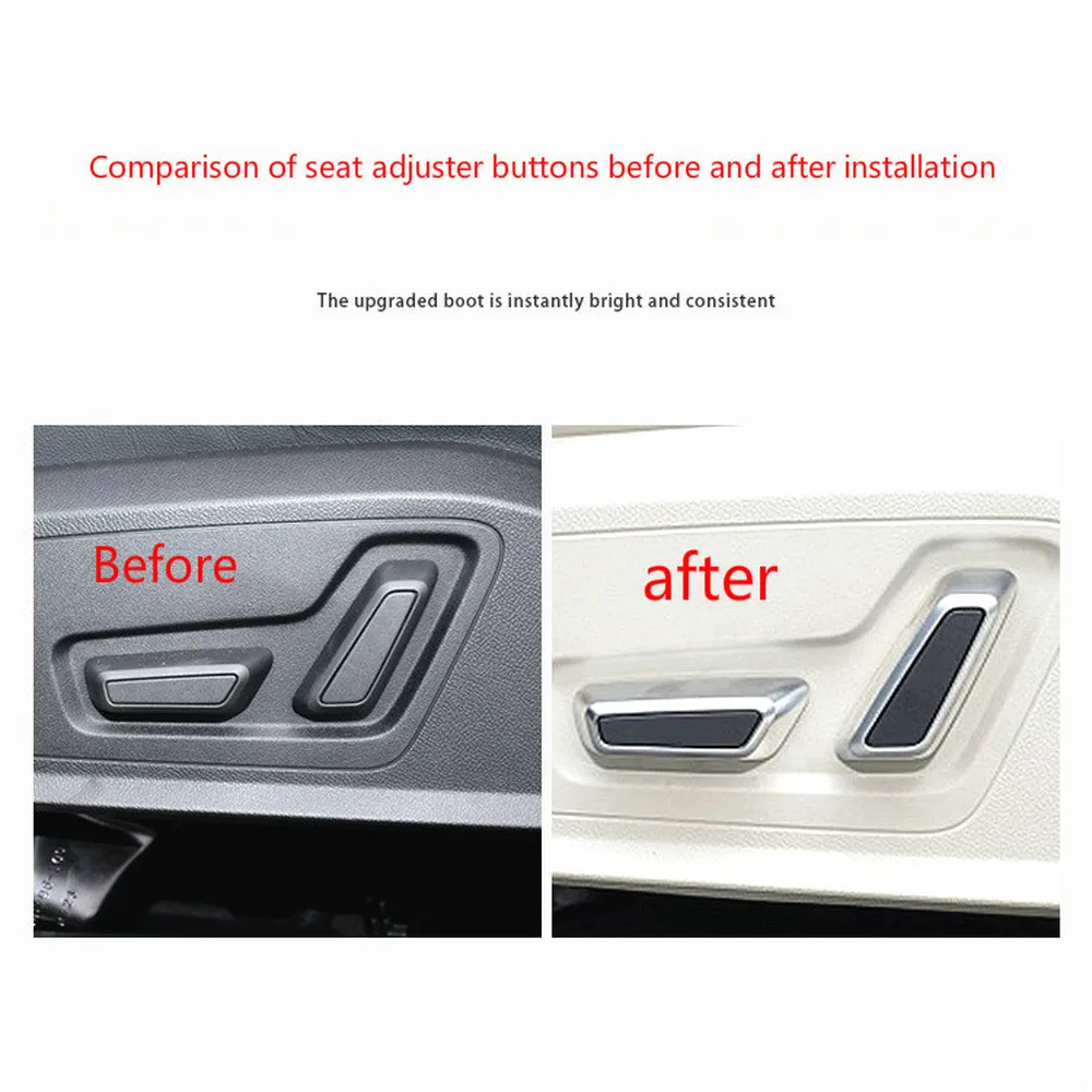 4Pcs New arrive for Audi A6L A7 C8 seat electroplating adjustment switch chrome adjustment control button switch