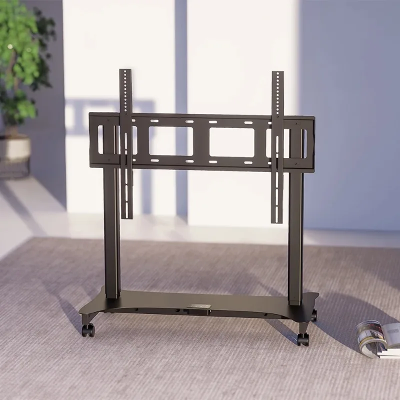 

Modern Universal Height Adjustable Detachable Wheeled Tv Trolley Bracket Mobile Tv Car Tv Lift