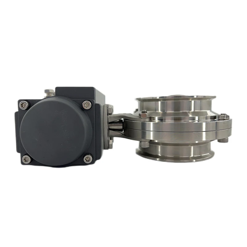 SS304 306 Sanitary Valves Actuated Electric Butterfly Valve1/4