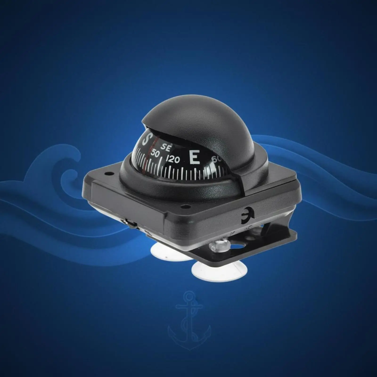 Vehicle Marine Compass ABS Magnetic Mount Car Dashboard Compass for Boat Vehicle Navigation and Sailing
