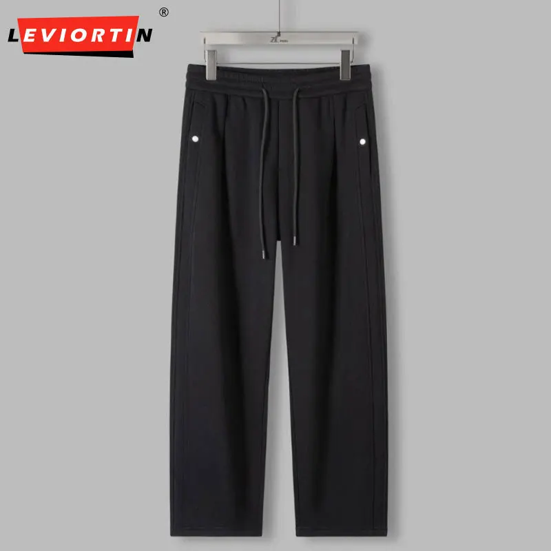 

Осенне-зимние мужские модные универсальные толстые повседневные свободные прямые брюки для пар с бархатными широкими штанинами, простые прямые брюки