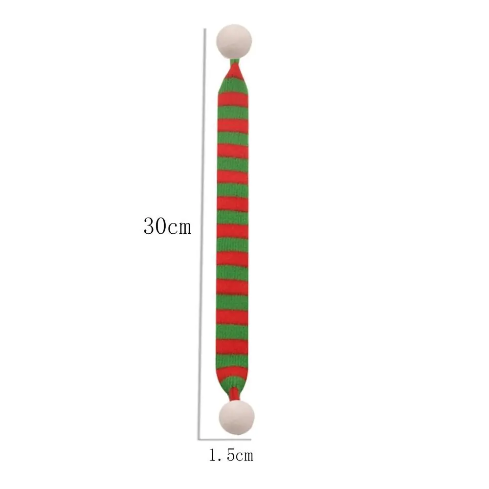 아크릴 섬유 미니 스카프 장식 줄무늬 DIY 공예 뜨개질 스카프 인형 장식 미니 뜨개질 스카프
