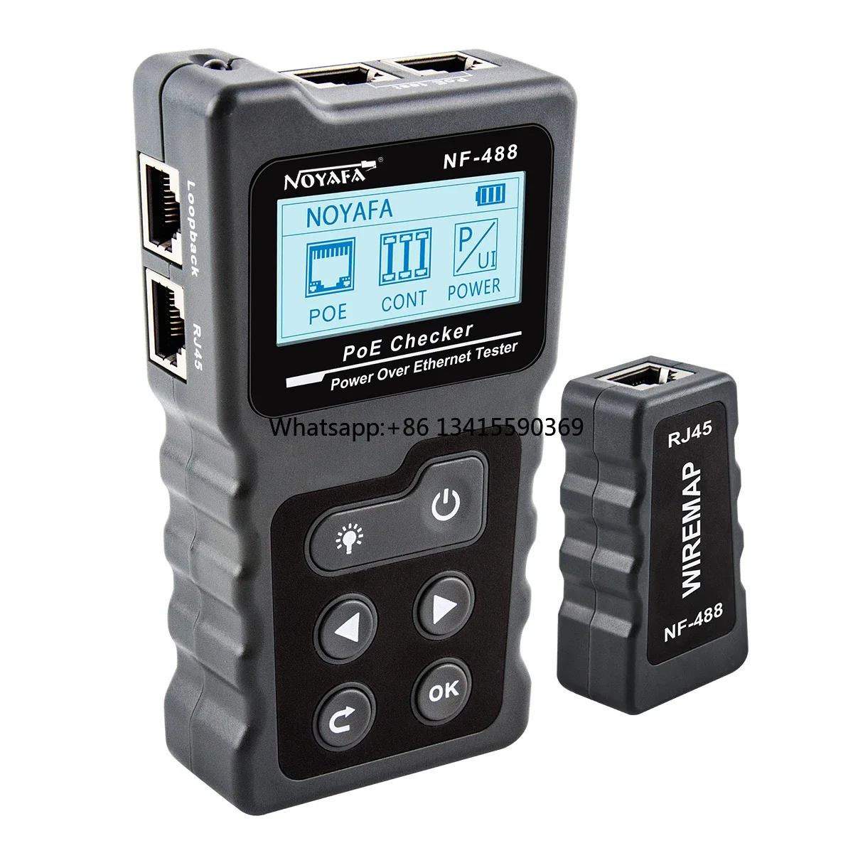 

NF-488 LCD PoE Checker Inline PoE Voltage and Current Tester with Cable Tester
