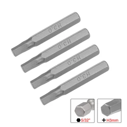 4pcs H3 Hexagon Screwdriver Bit Set Hex Bits 5/32 Inch Hex Shank Hex Head Screw Driver Bits For Power Tool 28mm Length