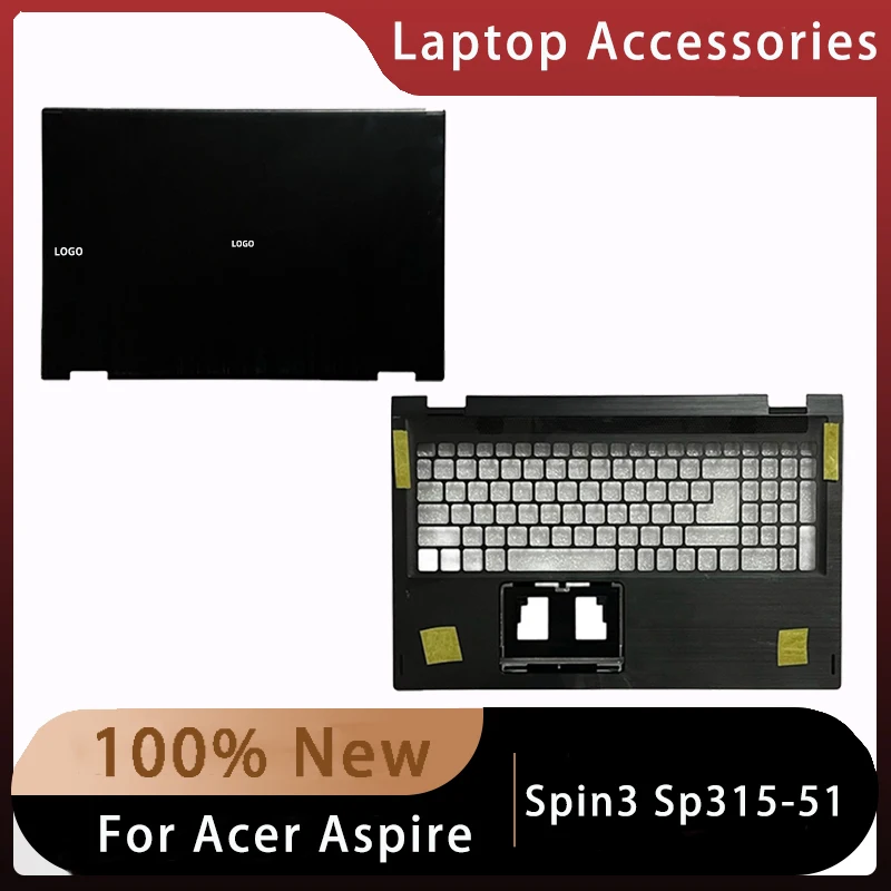 

Новинка для Acer Aspire Spin3 Sp315-51; Сменные аксессуары для ноутбуков Lcd задняя крышка/Упор для рук с логотипом черный