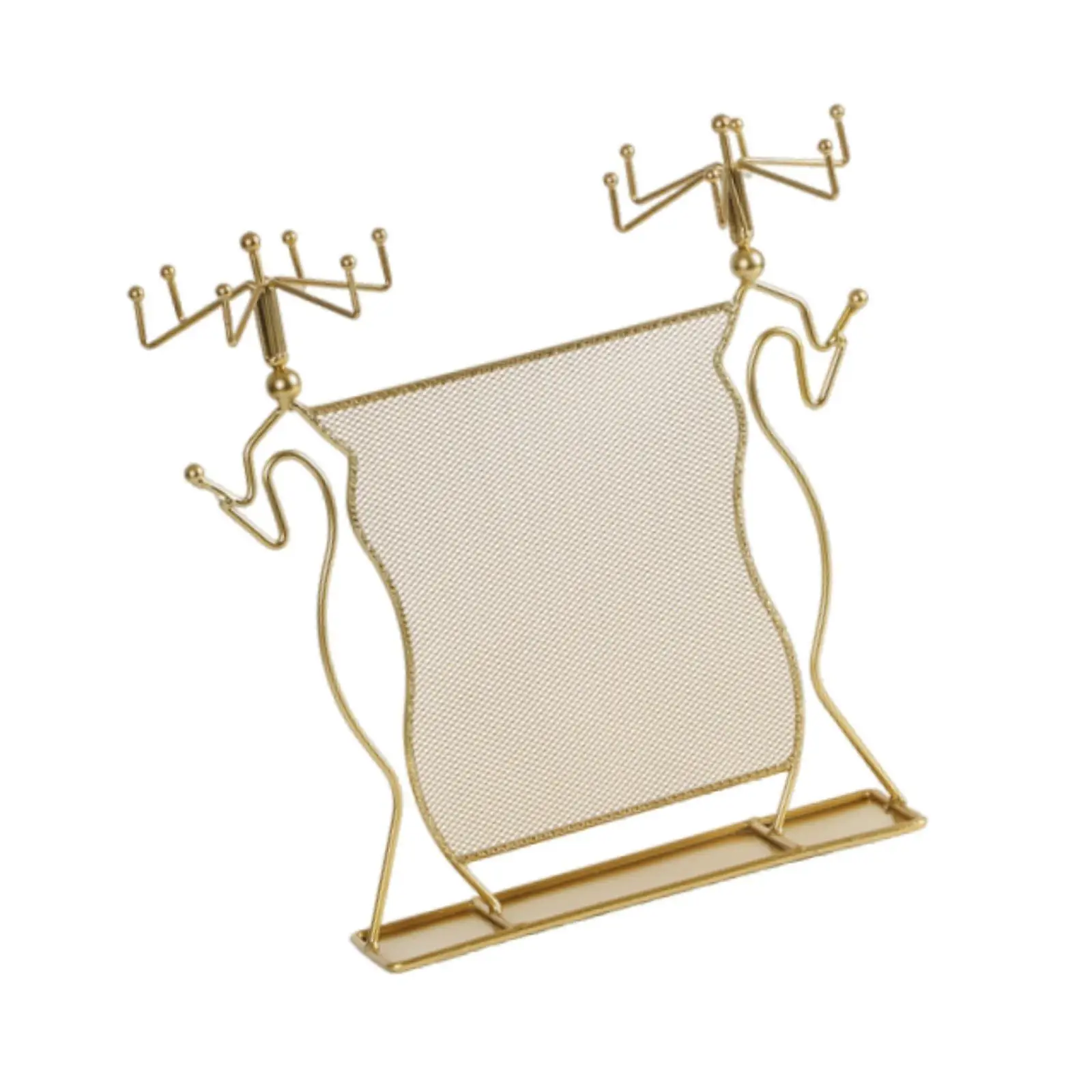 Earring Display Stand Compact Metal Jewelry Holder for Women’s Pendants Bracelets Organizer Storage Shelf
