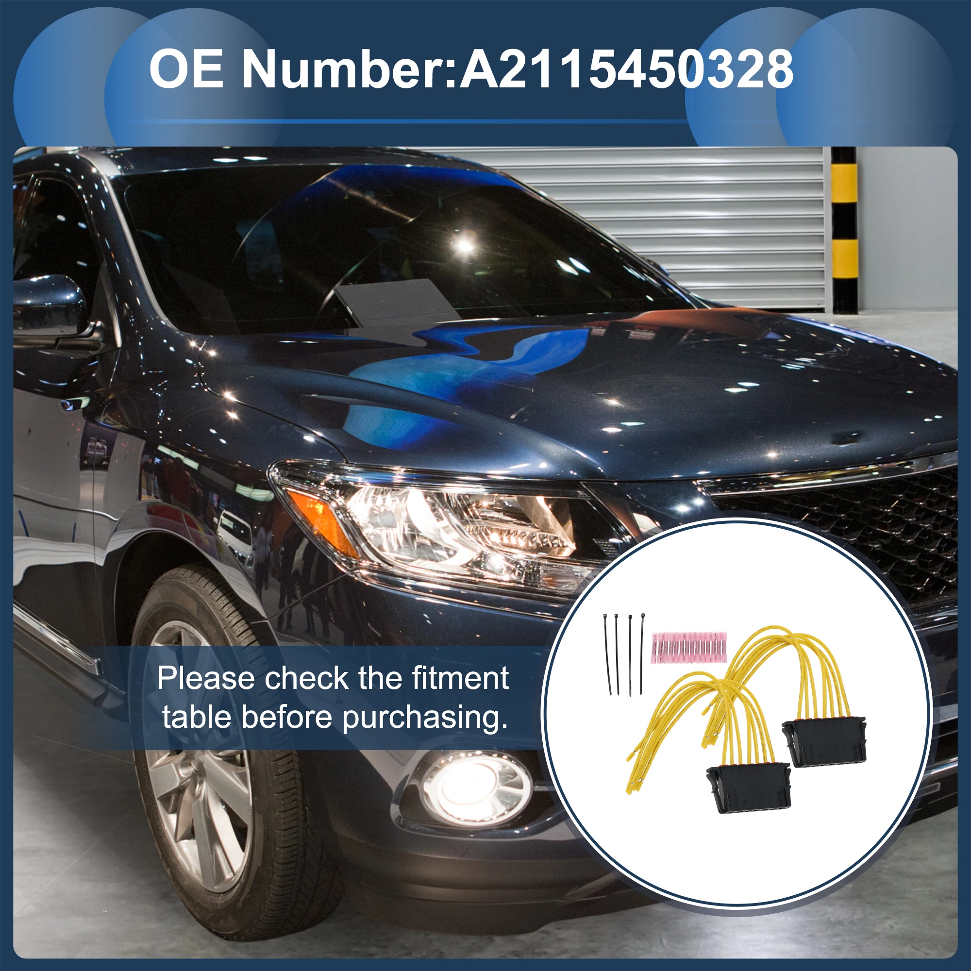 

UXCELL No.A2115450328 Жгут проводов ламп для Mercedes-Benz C-Class W203 02-07