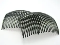 10 Black Plastic Hair Clips Side Combs Pin Barrettes 82X50mm for Ladies