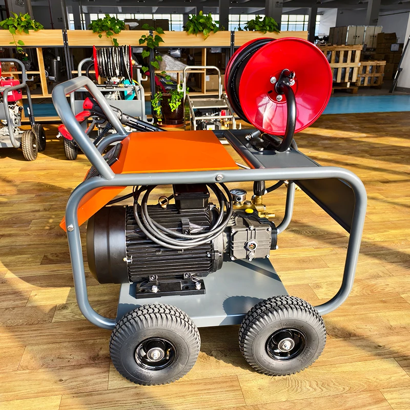 High Pressure Pipe Dredging Machine 2465psi 30lpm Electric Hydraulic Jet Drainage Cleaning Machine