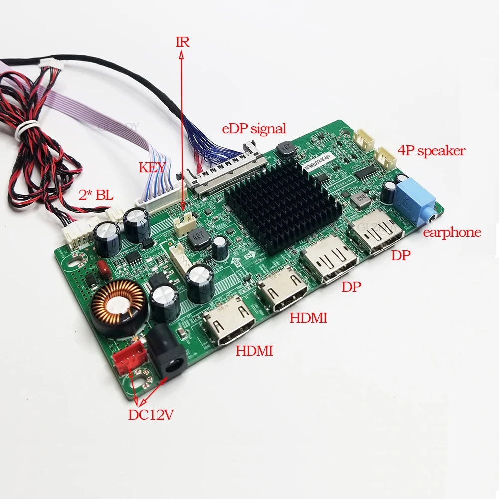 Controller Board For LM270WQA-SSA1 SSA2 2K 2560*1440@165Hz LCD Screen Driver Board F9HUHD-AV1 2*HDMI 2*DP Esports Monitor DIY