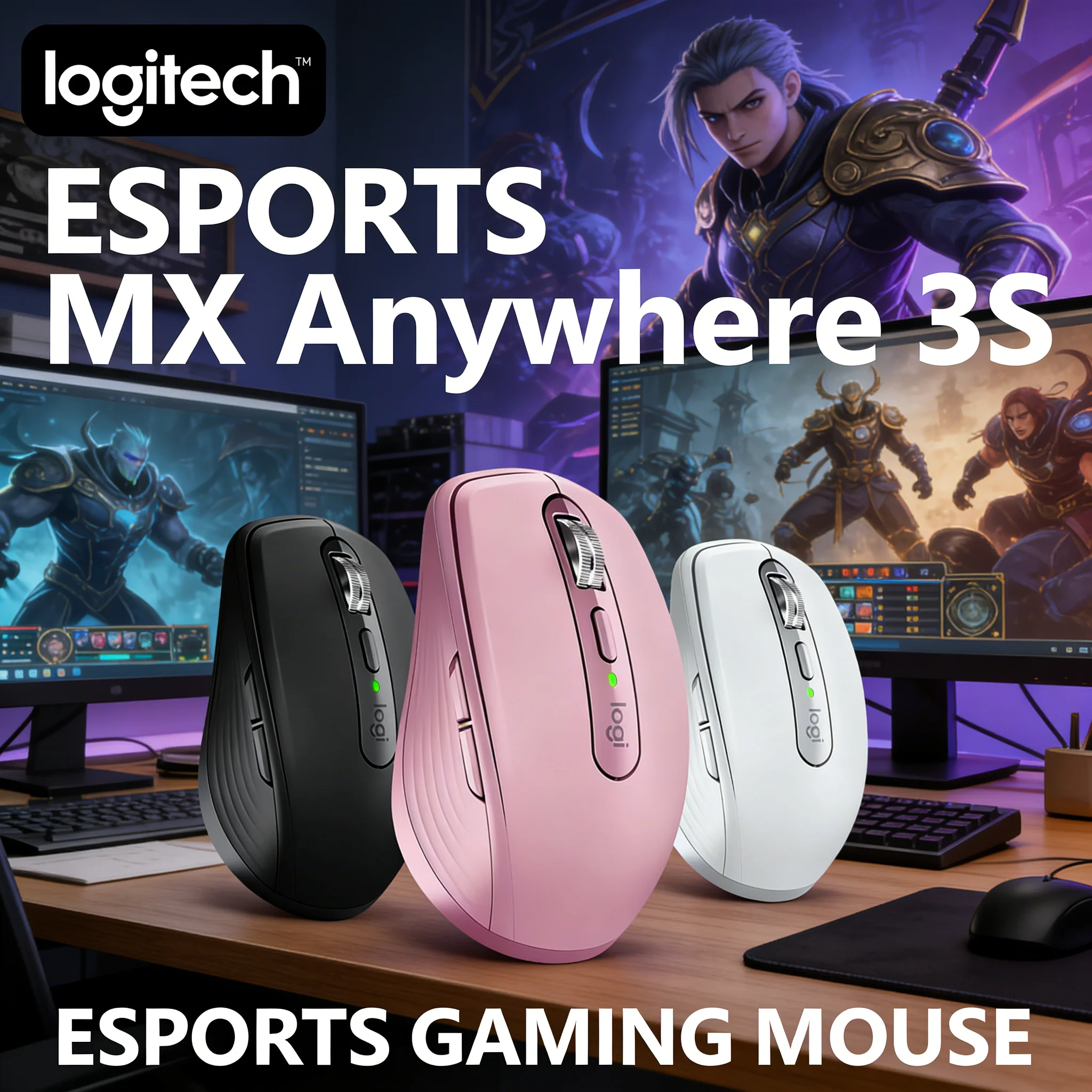 

Logitech MX Anywhere 3S Silent Wireless Mouse Portable Business Home Use MagSpeed Electromagnetic Scrolling 70-Day Battery Life