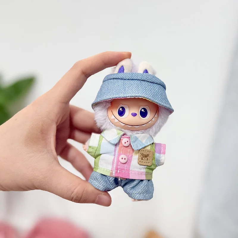 2025 heißer Verkauf Mode Labubu Mini Puppe Kleidung Nette Tangge Monogatari Set Anhänger Kleidung Hängen Zubehör mit Hut