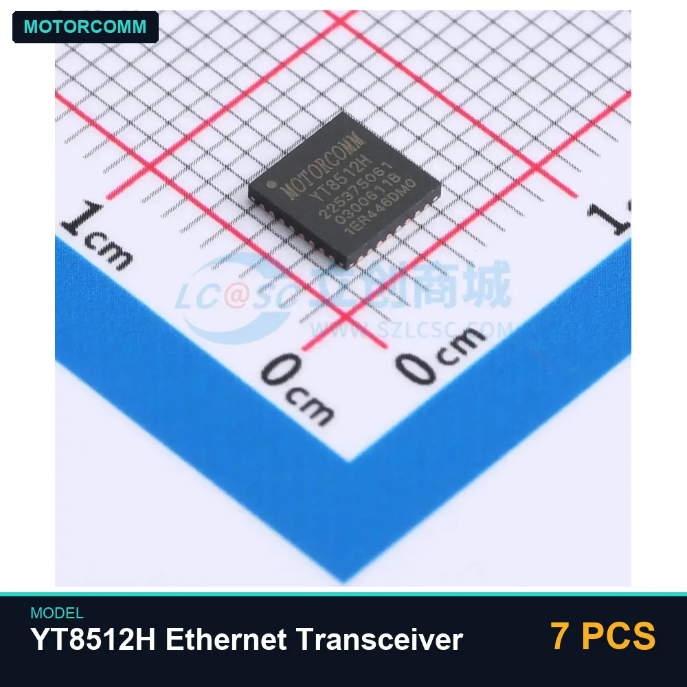 7 PCS Motorcomm YT8512H Ethernet Transceiver