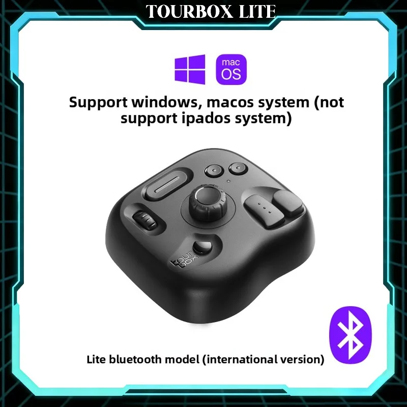 

TourBox Lite Creative Controller Shortcut Keypad Custom Mini Keyboard for Photoshop Premiere Editing Drawing Tablet Pad