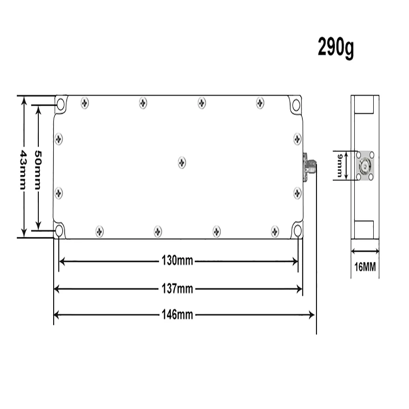 50W Digital Anti Drone FPV Module FPV Anti Drone Module RF Jamming Shielding Device Power Amplifier Interceptor Blocking