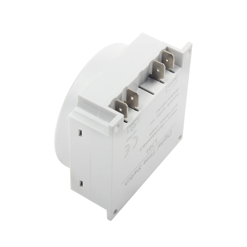 Imagem -05 - Controlador de Temporizador Digital Dias Semanal Interruptor de Temporizador Programável Contador de Minutos sem Capa L701 ac 220v250v 12v 110v 24v 16a 8a