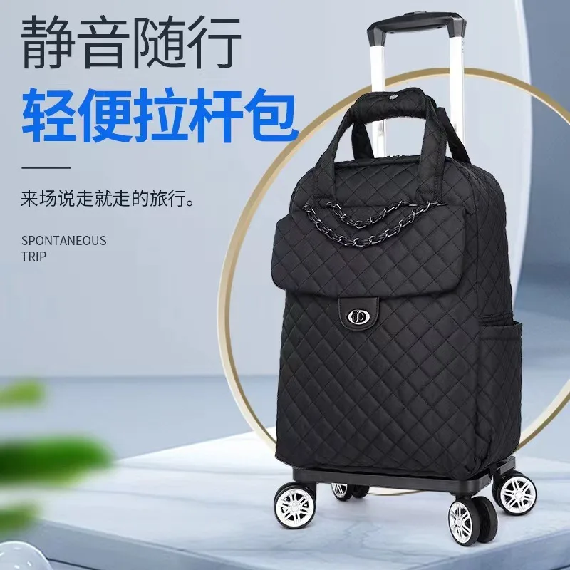 

New Pull up Backpack, Shoulder Travel Bag, Universal Wheel Detachable Travel Versatile Luggage, Waterproof Student Backpack