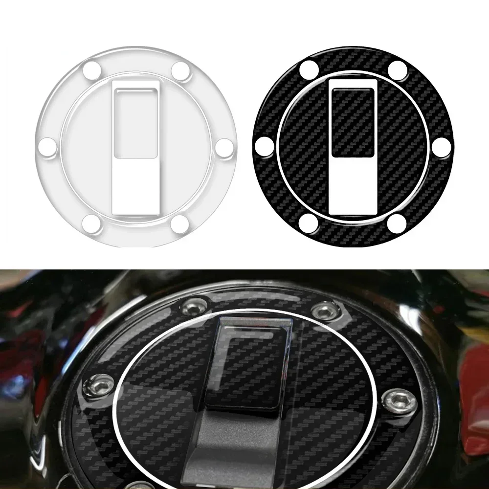 For Triumph and Cagiva Models Tiger800 1050 Daytona 675 Street Triple 3D Transparent Motorcycle Fuel Cap Protection Sticker