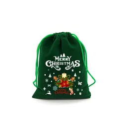 Cotton Xmas Decoration Supplies Candy Gift Bags Velvet Drawstring Bags Hotsale Christmas Bags Christmas Party Favors New 2025