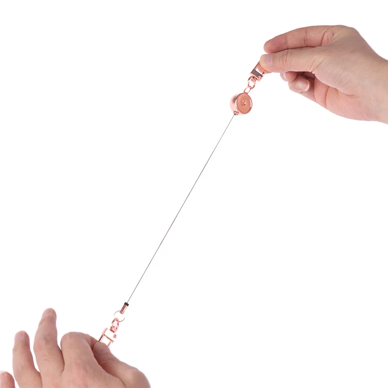 21MM Anti-diefstal Metaal Gemakkelijk te trekken Gesp Touw Intrekbare sleutelhouder Elastische sleutelhanger Sportieve intrekbare sleutelhanger Verpleegkundige onderdelen