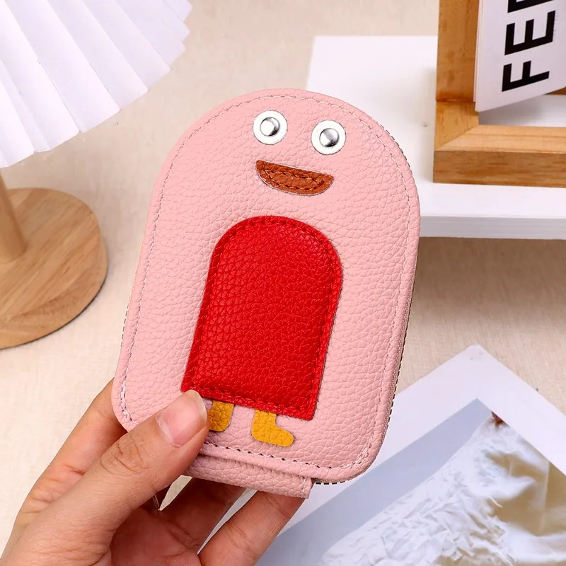 Cartoon Penguin Zero Wallet Zipper Folding Storage Coin Purse Bags Clip Men Women ID Holders Fashion Gifts Colors Pocketbook