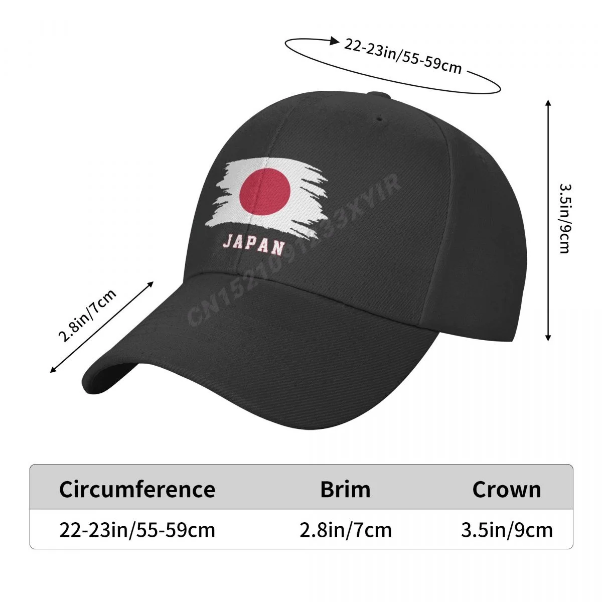 Baseball Cap Japan Flag Cool Japanese Fans Wild Sun Shade Peaked Adjustable Outdoor Caps for Men Women