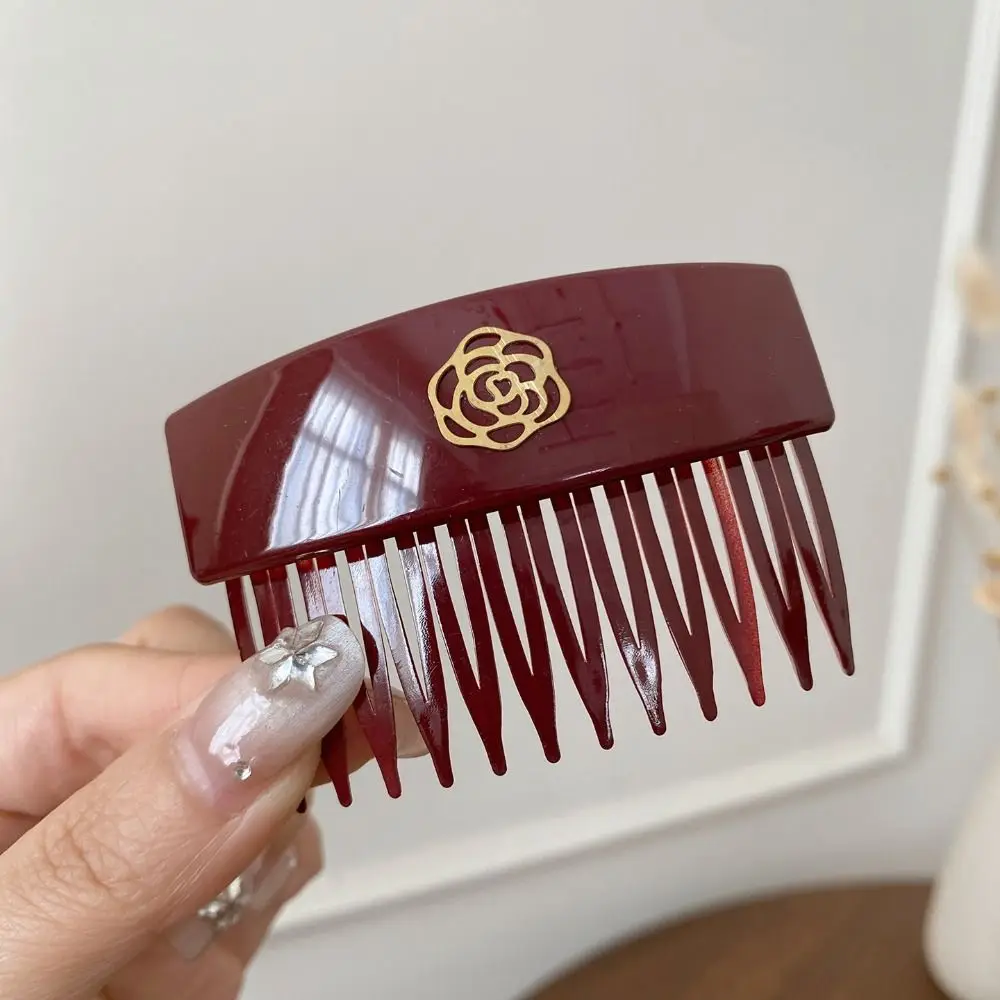 الأسنان مشط الشعر دبوس الشعر أمشاط ثابتة تصفيف أداة زهرة الجانب كليب الكورية نمط أغطية الرأس المشابك كاميليا مشبك شعر