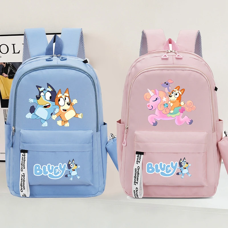 

Blueys Bingos Backpack Pencil Case for Boy Girl Student Teenager Book Bags Women Men Rucksack Travel Backpack Mochila Escolar