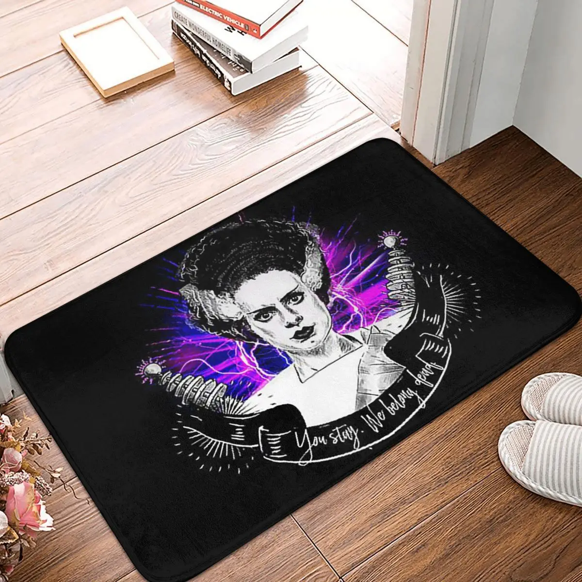 Goth Queens Bride Of Frankenstein Anti-slip Doormat Floor Mat Durable Carpet Rug for Kitchen Entrance Home Bedroom Footpad Mats