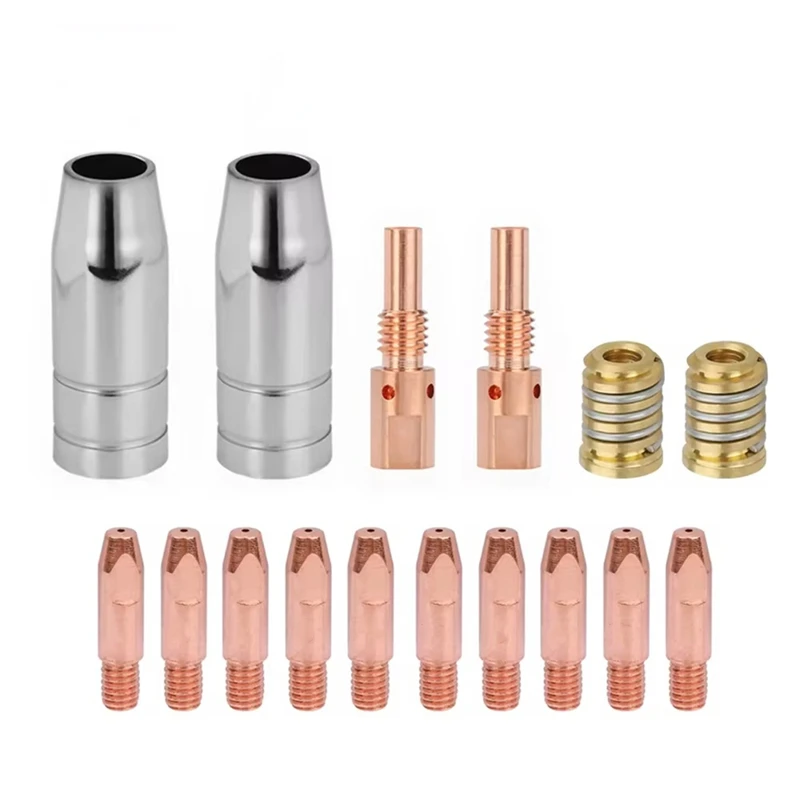 

HLZS-16PCS 25AK Welding Torch Accessories Consumables 0.8Mm MIG Torch Gas Nozzle Tip Holder Of 25AK MIG/