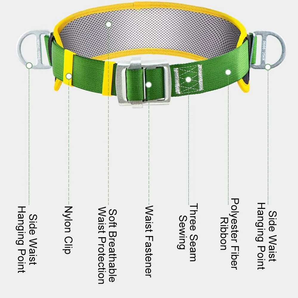 Ремень безопасности с одной талией для работы на высоте, двойной ремень безопасности для работы на открытом воздухе, скалолазания, строительный