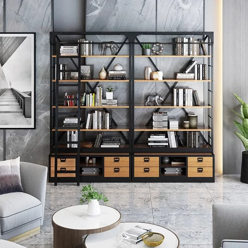 Shelfs Library Bookshelf Metal Rack Organizer Display Book Shelve Living Room Collect Muebles Para El Hogar Modern Furniture