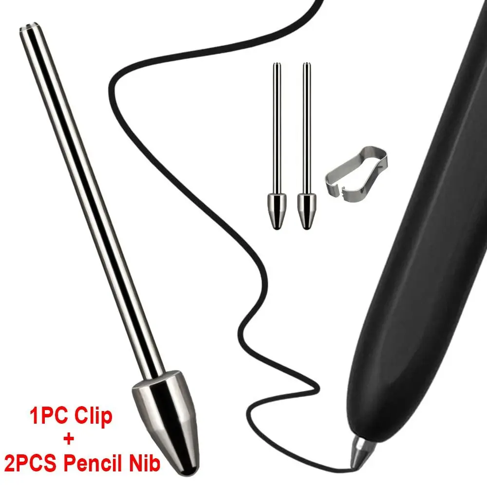 Tablet Pencil Nib Replacable Wear Resistant Touch Stylus Tip Titanium Alloy Silver for Samsung Galaxy Tab S7/S8/S9+ S23 Note20