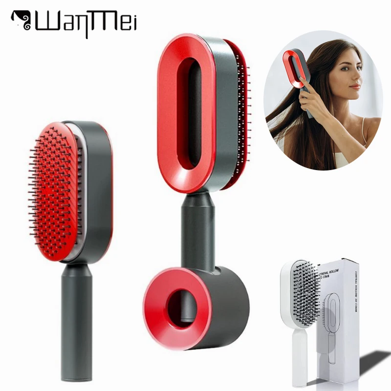 Self Cleaning Hairbrush Women Hair Brush One-key Cleaning Hair Loss Airbag Scalp Massage Comb Anti-Static Hairbrush Dropshipping