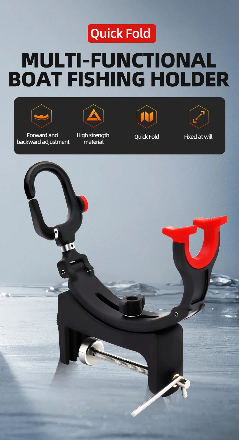 ZYZHE Angelrutenhalter Kleine Größe Faltbar Tragbar Hochfeste Nylon-Halterung Winkelverstellbar für Boot und Floß – Detail 1