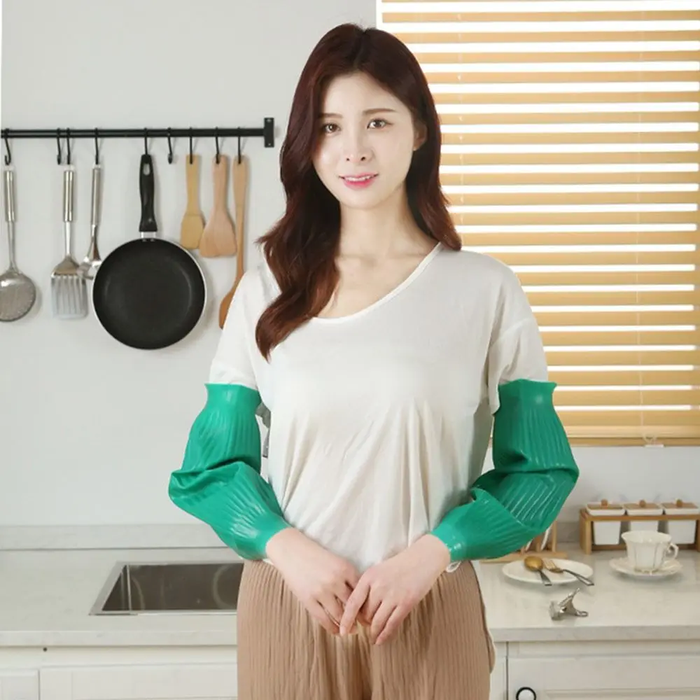 

Перчатки-рукавицы из латекса, водонепроницаемые и маслостойкие, толстые, для защиты рук, удлиненные, резиновые