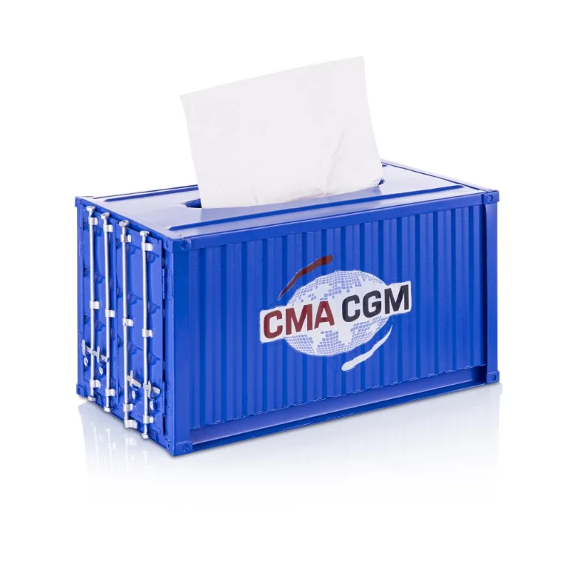 

Shipping Container Style Tissue Box Metal Iron Storage Box