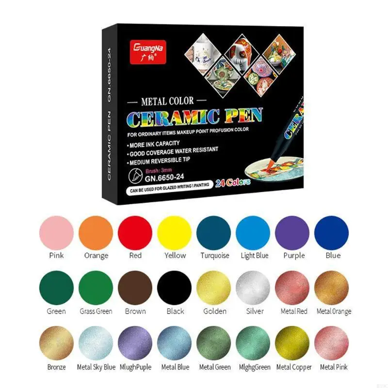 علامات الطلاء W89C علامات الطلاء على أساس علامات الطلاء القائمة على المياه مجموعات لأكواب البلاستي