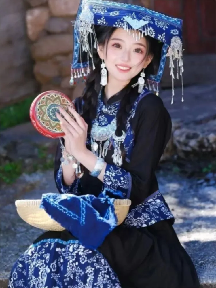 Neues ethnisches Kostüm und Kleidung für exotische Reisefotografie-Set für Mädchen