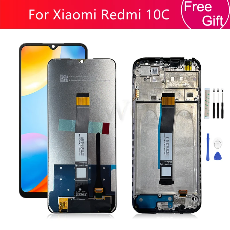 

For Xiaomi Redmi 10C Lcd Display Touch Screen Digitizer Assembly With Frame For Redmi 10c Screen Replacement Repair Parts