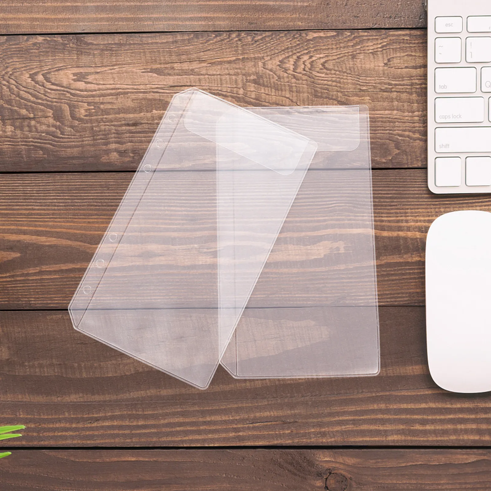 

10 шт. прозрачных карманов для документов с двумя отверстиями, ПВХ-папки для хранения счетов, органайзеры для документов для офиса, бизнеса и учебы