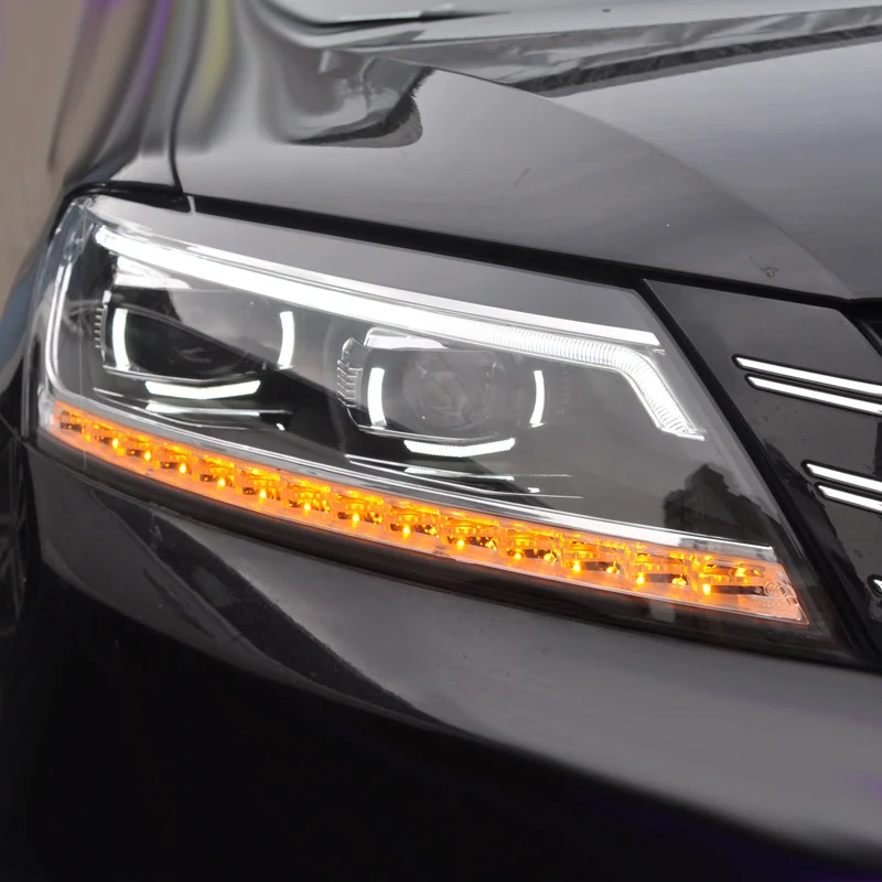 2011-2016 Passat European LED DRL Hid Headlight Angel Eye Dual Xenon Beam Accessories For  Passat B7 Headlight