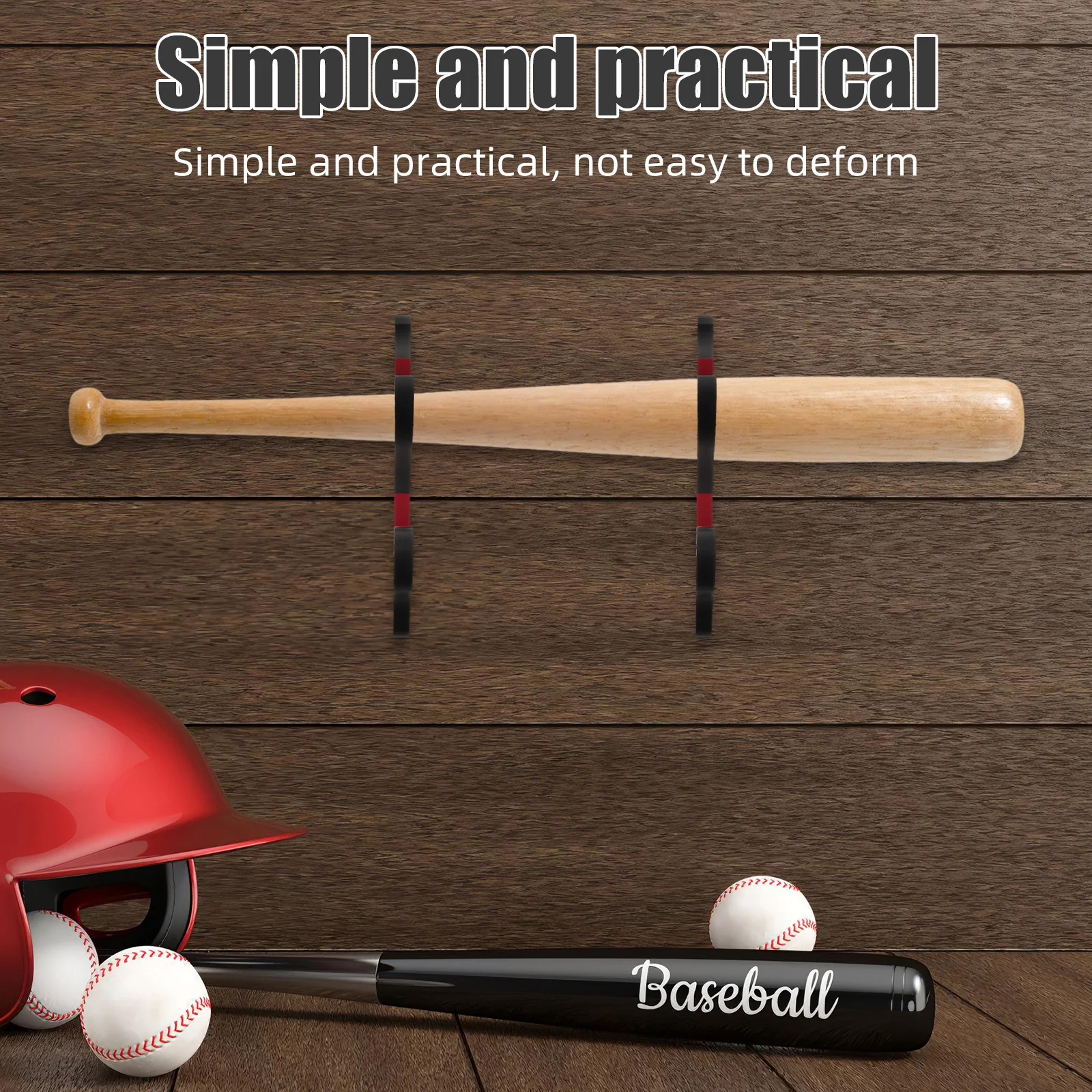 

2Pcs Baseball Bat Wall Mount Stand Robust Hanger for Sports Enthusiasts Home Decor Baseball Bat Holder Wall Mount