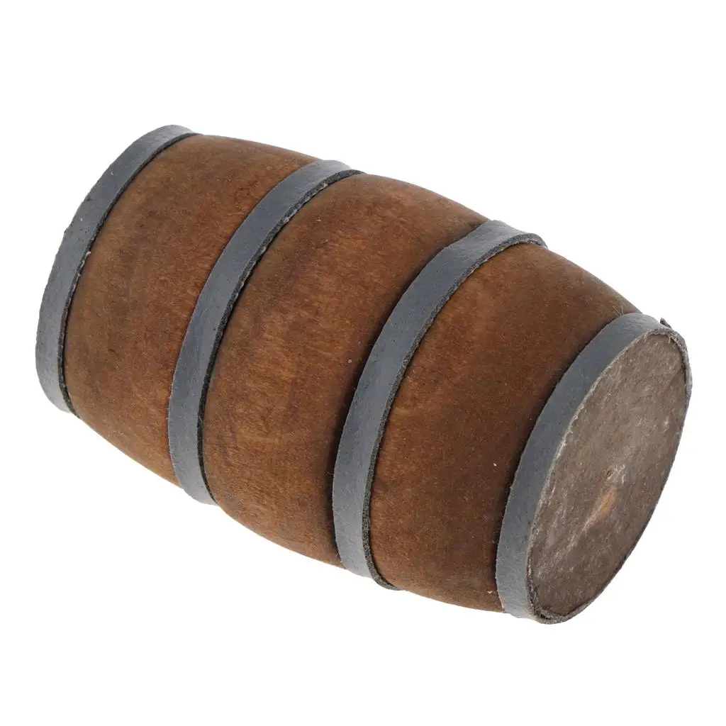 Balde de madeira de barril vintage em miniatura para casa de bonecas: escala 12 marrom