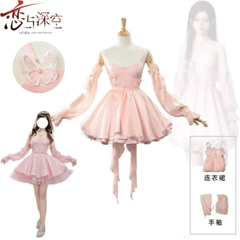 

Enchanting Veil Scarlet Passion Cosplay Costume Love and Deepspace Heroine Dress Full Set Anime Outfit for Women Halloween
