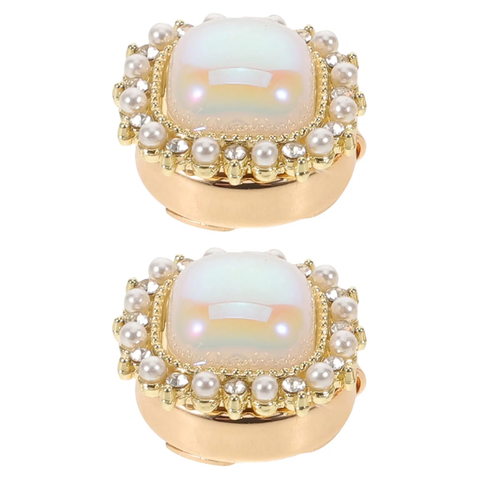 

1 Pair Pearl Square Cufflinks For Women Minimalist Shirt Cuff Ornaments Formal Dress Shirt Fasteners Suit Accessories Wedding